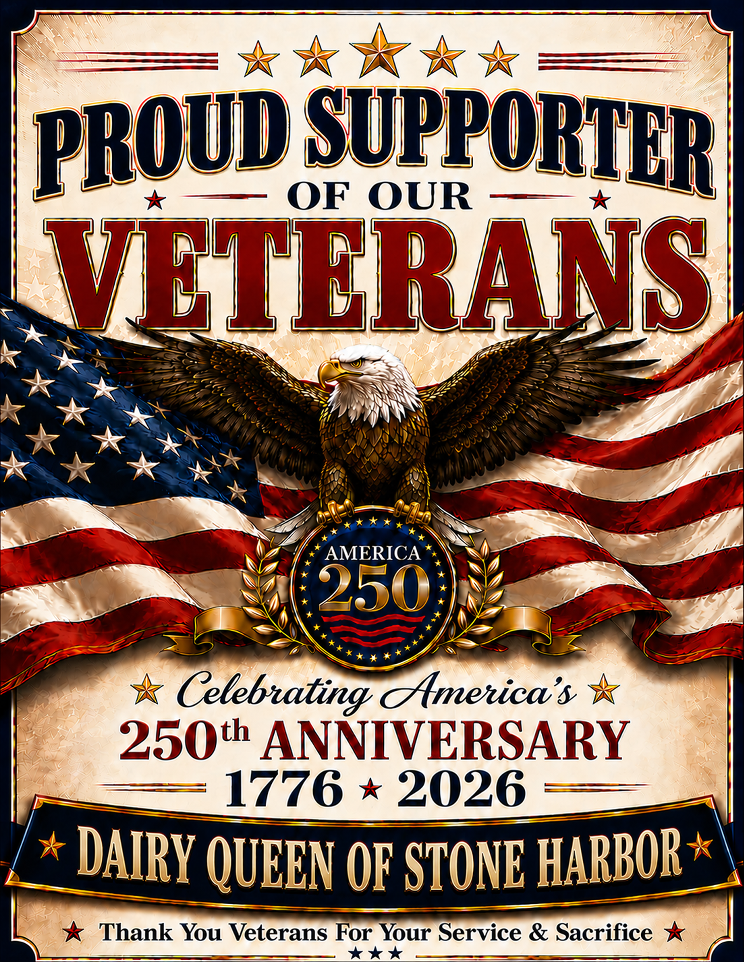 Veterans Support Sign personalized for Canals Liquors